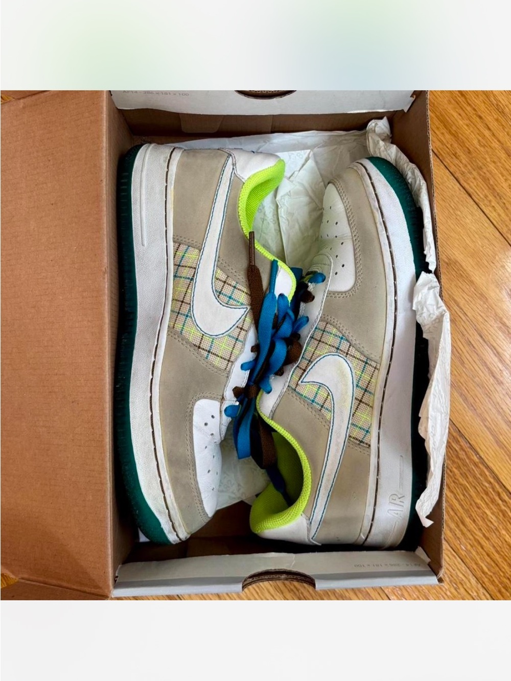 RARE 2007 Nike Air Force 1 '07 'Net' (Plaid Edition)